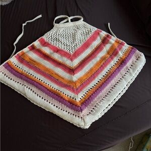 Colorful Striped Knit Halter Top